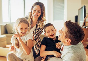 Smiling family