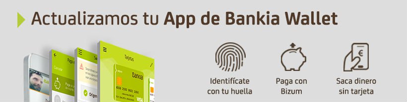 We update your App of Bankia Wallet