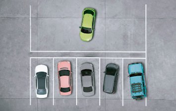 parked cars in a car park